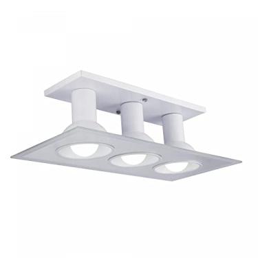 Imagem de Startec 148240061, Plafon Multhi Quadrado 3 com Vidro, 120 W, Branco/Espelhado