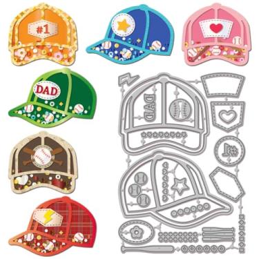 Imagem de GLOBLELAND Moldes de corte de boné de beisebol de metal para corte de chapéu de metal moldes de corte de fundo para scrapbooking artesanato cartões de papel