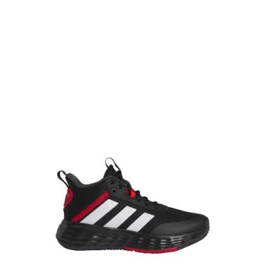 Imagem de adidas Tênis de basquete Own the Game 2.0 para crianças, Núcleo preto/branco/vermelho vívido, 13 Little Kid