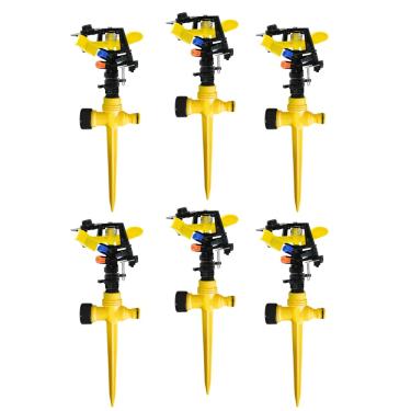 Imagem de Aspersor Irrigador Setorial Para Jardim 6un Giratório Ajustável Com Regulagem Gramado Horta Regador Plantas