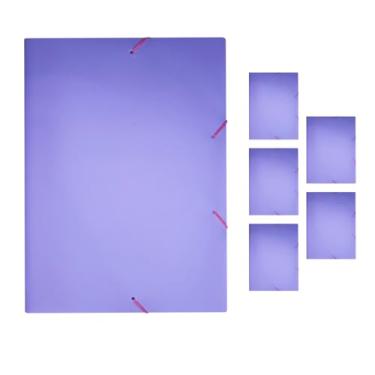 Imagem de Dello - Pasta Aba Elástico A4 Full Color Roxa, 0442.R.0005P - Pacote com 5 unidades