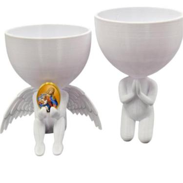 Imagem de Kit Decoração Nossa Senhora Rosario Anjinho  Oração - Point da Fe