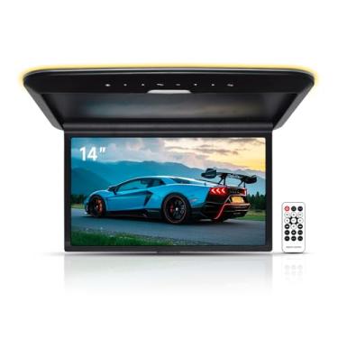 Imagem de Generic Monitor De Alta Definição Mp5 14 Polegadas Montado No Teto Com Suporte Para Entrada E Saída Vídeo Hdmi Tf Usb Av1 Av2, Bem Como Transmissão Fm