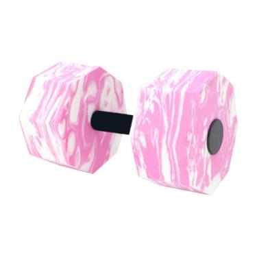 Imagem de Dynwave Peso da água para exercícios de piscina para natação, exercícios, exercícios equipamentos, EVA espuma de água halteres aeróbicos de água para homens, Rosa Branco