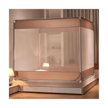 Imagem de Tenda de Mosquiteiro Dobrável de Poliéster Cortinas Portáteis para Camas Malha Mosquiteira Respirável Redes Mosquiteiras Modernas