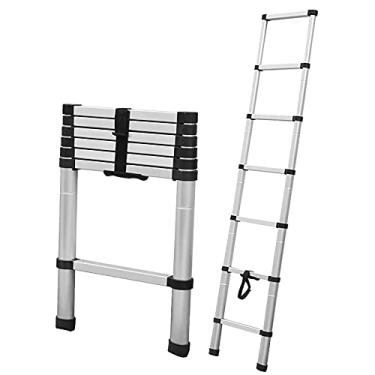 Imagem de Escada telescópica escadas telescópicas escada extensível multiusos escada telescópica escada telescópica para tendas de teto de 8 m/7 m/6,2 m/5 m/4 m/3,8 m/2,6 m, escada telescópica ext