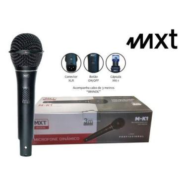Imagem de Microfone Dinâmico Profissional Mxt M-k1 Metal Fio 3m Od 5mm, Preto