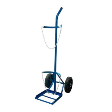 Imagem de Carrinho Carro Transporte Cilindro Gás Oxigênio Acetileno Suporte Móvel Rodas Hospital Clínica