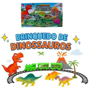 Imagem de Brinquedo Trem Elétrico Locomotivo Trilho Dos Dinossauros - DDG TOYS