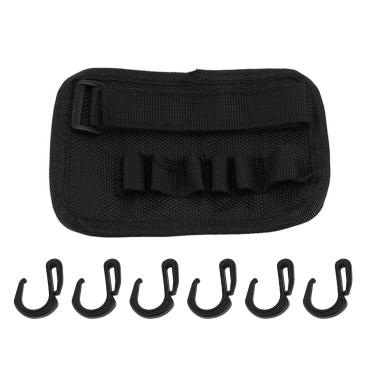 Imagem de QANYEGN Gancho pendurado para guarda-chuva de praia, ABS Umbrella Hooks Hanger, Umbrella Bag Holder Hanger com 6 ganchos destacáveis para toalhas Chapéus Roupas