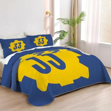 Imagem de Allenjoy Jogo de cama king size pós-apocalíptico aventura, colcha Wasteland Wanderer, tecido lavável com 2 fronhas SC00283-007