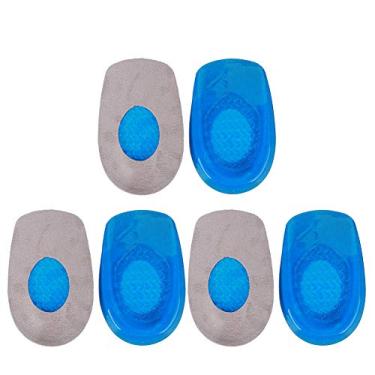 Imagem de Silicone Insira o Topo da única Palestra de Cuidados Com Os Pés da Palmilha para Homens e Mulheres, 3Pair Analgic úmido (Bloco de salto masculino)