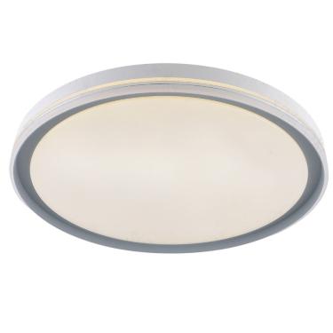 Imagem de Plafon Moderno Branco e Cinza 28cm Led 18W 3 em 1 Bivolt 15707-PL