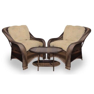 Imagem de Conjunto de Poltronas Fibra Sintética e 1 Mesa Centro