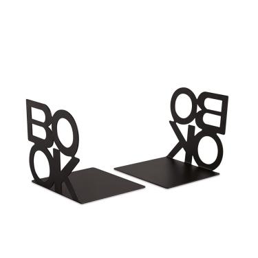 Imagem de Aparador de Livros Book Preto em Metal 13cm