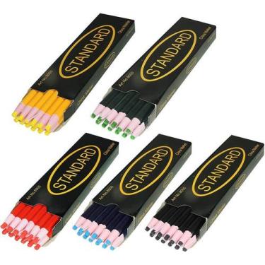 Imagem de 60 Lápis Giz Coloridos Ecológico Não Usa Apontador Confecção - China