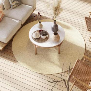 Imagem de Tapete de Sisal Natural Chevron Duna Redondo 2,5 - Teare Tapetes, Duna
