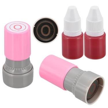 Imagem de PATIKIL Carimbos de letras, autotinta, 2 peças, alfabeto O, personagem, professor, tinta, refil de tinta para caderno de aula, scrapbook, artesanato, rosa