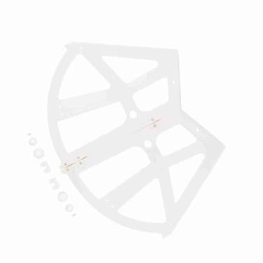 Imagem de ZJchao Acessório de Casa Funcional-rack de Prateleira de Gabinete de Sapatos de Plástico de Duas Camadas Com Mecanismo de Dobradiça Eficiente e Design Oco Estético (Branco)