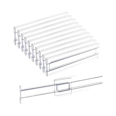 Imagem de Divisórias De Gaveta Transparentes Ajustáveis E Expansíveis Conjunto D