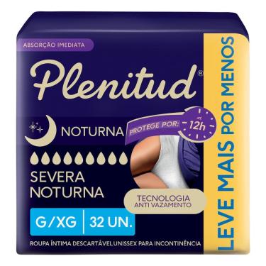 Imagem de Roupa Intima Plenitude Severa Noturna G/XG com 32 Unidades Leve Mais por Menos