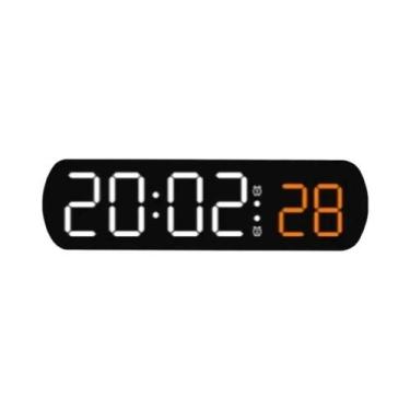 Imagem de Despertador Digital LED Com Controle De Voz, Soneca Dupla, Display De 