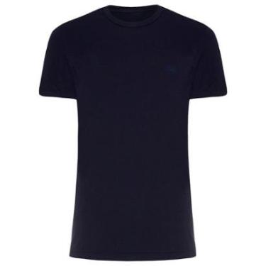 Imagem de Camiseta Ellus Masculina Regular Cotton Fine Gothic Logo Azul Marinho-Masculino