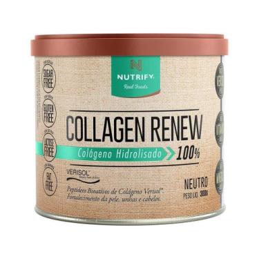 Imagem de Colágeno Tipo I e II Nutrify Collagen Renew - em Pó 300g Neutro Natura