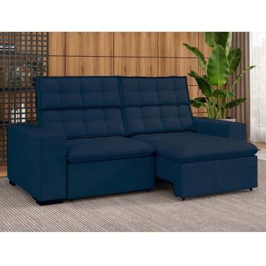 Imagem de Sofá 4 Lugares Retrátil E Reclinável 250 Cm Ac232 Lugano Azul
