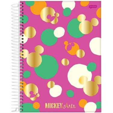 Imagem de Caderno Espiral Capa Dura Universitário 1 Matéria Mickey Arts 80 Folhas Jandaia Estampa 3