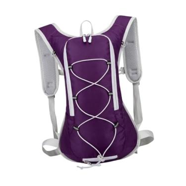 Imagem de YIJU Mochila de hidratação, mochila de viagem, de caminhada aquática, capacidade para menos de 20 litros, bolsa leve para caminhada, escalada esportiva, Roxo