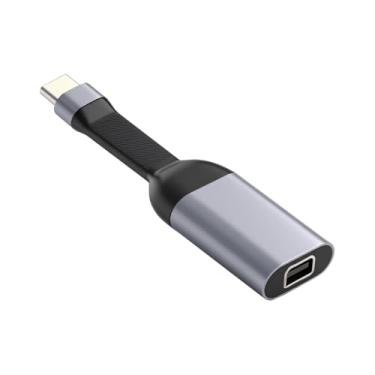 Imagem de NFHK Cabo USB-C Tipo-C para Mini DP Displayport 4K 60hz Sink Adaptador HDTV Ultra Slim Flat Cable 1080p para Laptop Tablet Telefone