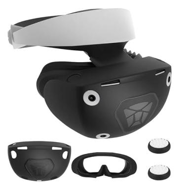 Imagem de Capa Protetora + Capa Silicone 2 Caps Para PlayStation VR2 PSVR2 Preta