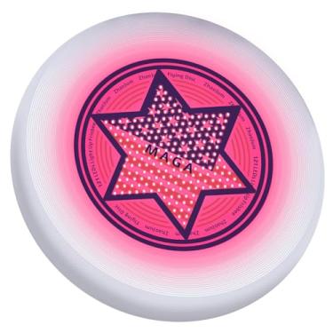 Imagem de ZhaoJum Disco voador brilhante de 49 LEDs - Brinquedo de disco recarregável com 3 modos inteligentes, design profissional de 175 g para jogos noturnos de praia/acampamento/quintal