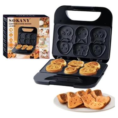Imagem de Máquina Sokany Sanduicheira De Biscoitos Elétrica Desenho Animado, Pre