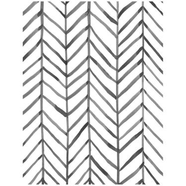 Imagem de Papel de parede HAOKHOME 96020-1 Modern Stripe Herringbone Preto Branco