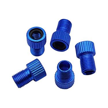 Imagem de INNOLIFE Conversor de alumínio Presta para Schrader Adaptador de válvula de carro Bomba de tubo de bicicleta Ferramentas de compressor de ar (azul)
