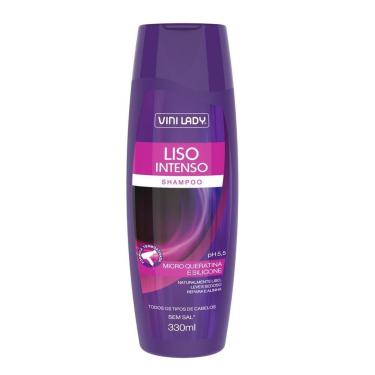 Imagem de Shampoo Liso Intenso Micro Queratina e Silicone 330ml Vini Lady-Unissex
