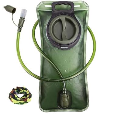 Imagem de Bexiga de hidratação, bolsa de água de 2 L para caminhada, bolsa de armazenamento de reservatório de água à prova de vazamento, bolsa de água de reposição para acampamento, ciclismo, corrida, verde