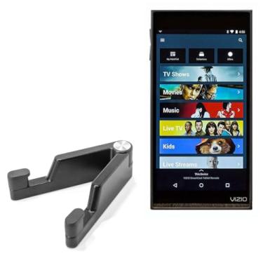 Imagem de BoxWave Suporte e suporte compatíveis com Vizio XR6M - SoloStand de alumínio para mesa, portátil, mãos livres ajustáveis com pés de borracha - Preto