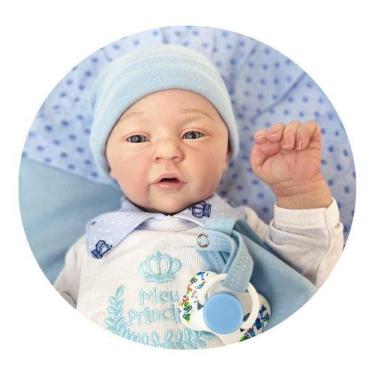 Imagem de Bebê Reborn Menino Silicone Toma Banho Carequinha Lindo - Ana Dolls