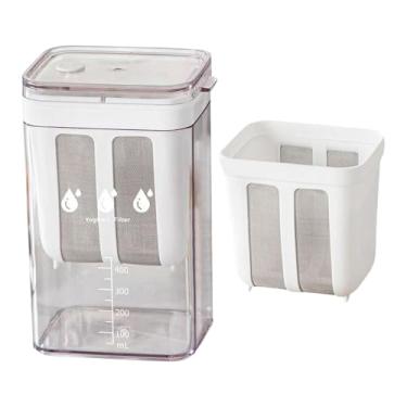 Imagem de WeiLaiKeQi Coador de iogurte, filtro de alimentos, filtro de chá 1100ml com de soja de malha fina, copo para de soja doméstico, leite