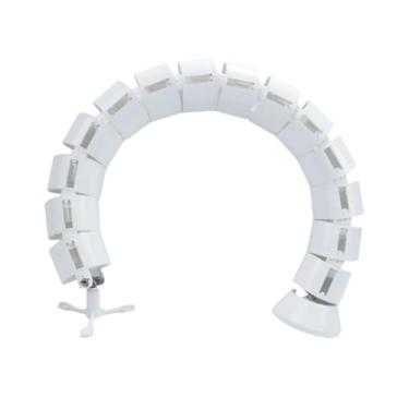 Imagem de Generic Kit de gerenciamento de cabos de vértebras, manga para cabos de coluna, fácil de instalar, canaleta para cabos, tubo para enfiar fios para computador, Branco