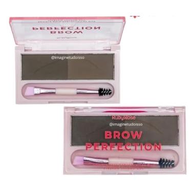 Imagem de Sombra para Sobrancelhas Brow Perfection, Kit com Pincel Aplicador Ruby Rose (Cor 11/12)