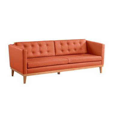 Imagem de Sofá 3 Lugares Expert Revestimento Sintético Terracota
