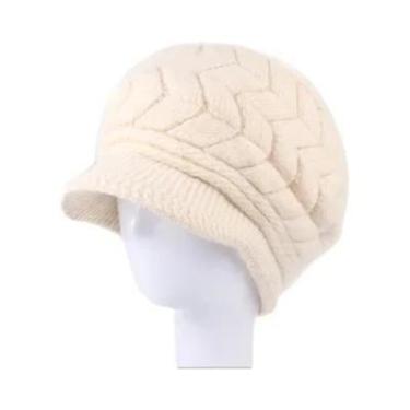 Imagem de Gorro Feminino De Inverno Com Forro De Pelúcia, Quente E Moderno, De L
