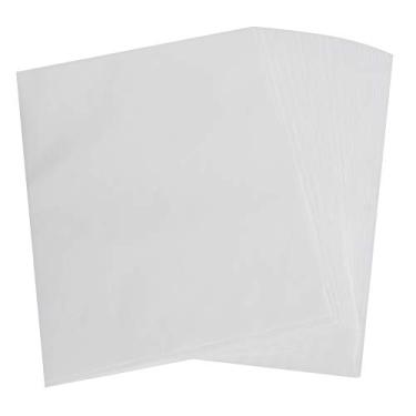 Imagem de Zerodis Folhas de papel de pergaminho não químico antiaderente, cru, pré-cortado, papel pergaminho para assar, grelhar, fritadeira, vaporizador, pão, bolo, biscoito (100 peças) (branco)