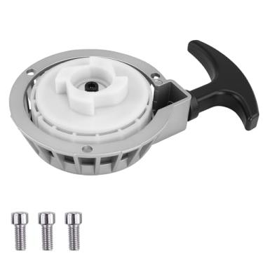 Imagem de PRO BAT Acionador de partida fácil de recuo de liga de alumínio para 47cc 49cc Mini Moto Chopper ATV Quad Dirt Pocket Bike Scooter 2 tempos, prata