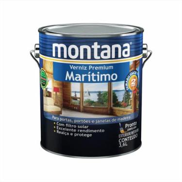 Imagem de Verniz Brilhante Acetinado e Fosco Para Madeiras Montana 900ml, 3,6L
