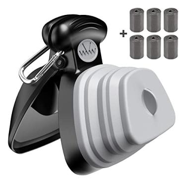 Imagem de Ankilo Pá de cocô atualizada, pá com bolsa, coletor de cocô expansível para animais de estimação, compartimento de armazenamento de saco de lixo, pá para cães pequenos, inclui 6 rolos de saco de lixo